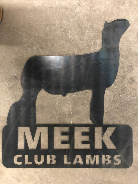 Custom Metal Sign for Club Lamb Business
