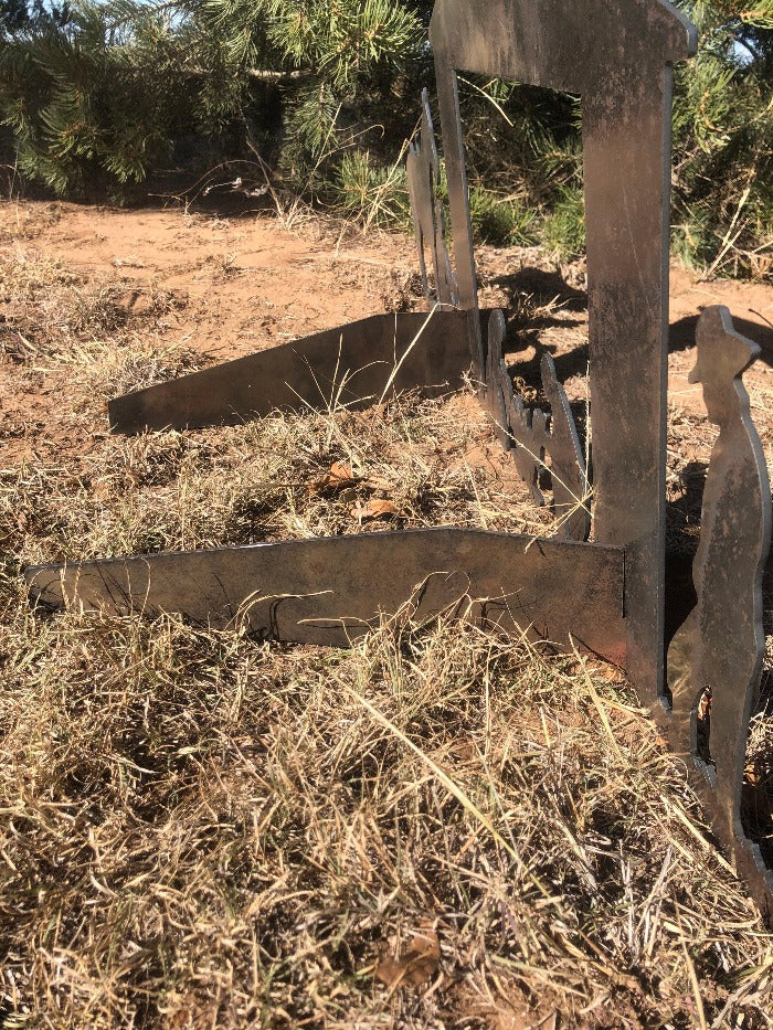 Standing feet for the Cowboy Metal Nativity Scene crafted and cut by HL Guest Handmade