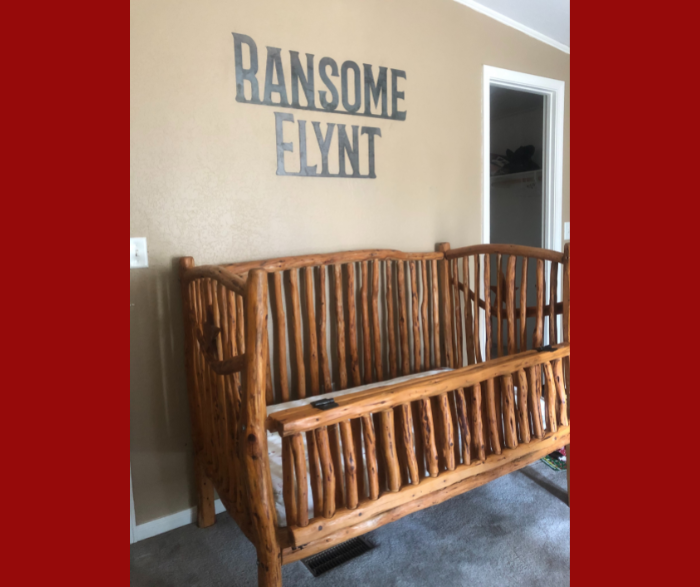 Metal custom nursery name signs made with love by HL Guest Handmade for Ransome Flynt