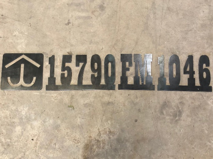 Custom Metal Address Sign with Brand for Entrance made by HL Guest Handmade